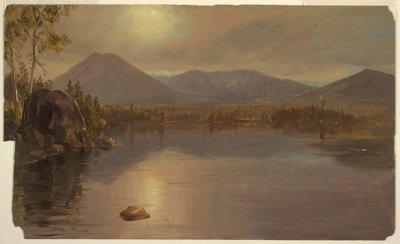 Mount Katahdin and Turner from Lake Katahdin by Frederic Edwin Church